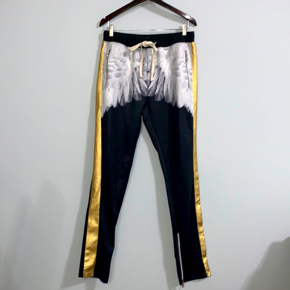 Hudson  Feathers Tracksuit Pants - Extra Large - Black/Gold/White